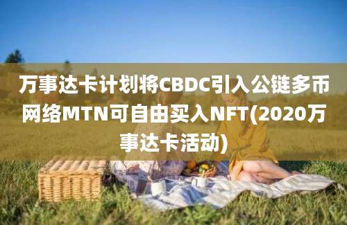 万事达卡计划将CBDC引入公链多币网络MTN可自由买入NFT(2020万事达卡活动)