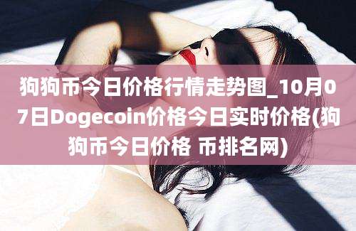 狗狗币今日价格行情走势图_10月07日Dogecoin价格今日实时价格(狗狗币今日价格 币排名网)