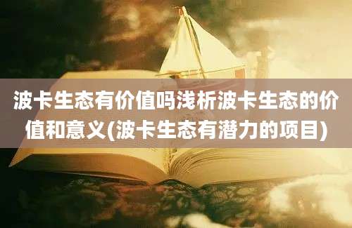 波卡生态有价值吗浅析波卡生态的价值和意义(波卡生态有潜力的项目)