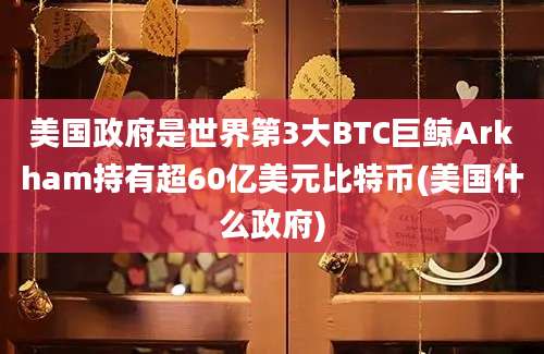 美国政府是世界第3大BTC巨鲸Arkham持有超60亿美元比特币(美国什么政府)