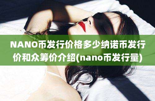 NANO币发行价格多少纳诺币发行价和众筹价介绍(nano币发行量)