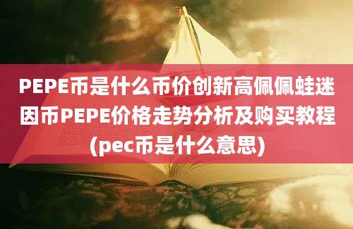 PEPE币是什么币价创新高佩佩蛙迷因币PEPE价格走势分析及购买教程(pec币是什么意思)