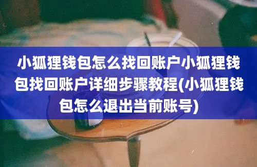 小狐狸钱包怎么找回账户小狐狸钱包找回账户详细步骤教程(小狐狸钱包怎么退出当前账号)