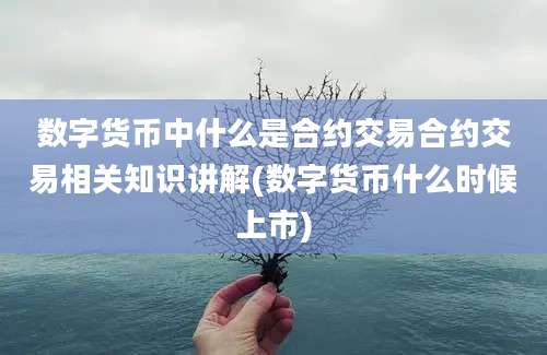 数字货币中什么是合约交易合约交易相关知识讲解(数字货币什么时候上市)