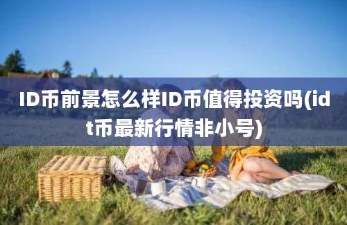 ID币前景怎么样ID币值得投资吗(idt币最新行情非小号)