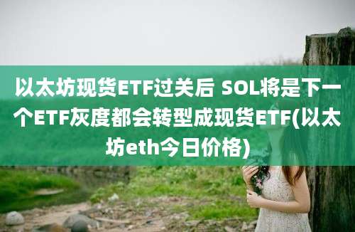 以太坊现货ETF过关后 SOL将是下一个ETF灰度都会转型成现货ETF(以太坊eth今日价格)