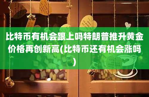 比特币有机会跟上吗特朗普推升黄金价格再创新高(比特币还有机会涨吗)