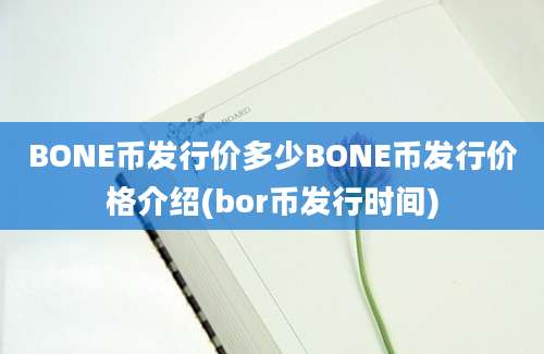 BONE币发行价多少BONE币发行价格介绍(bor币发行时间)