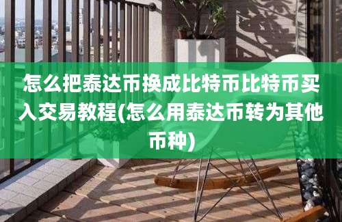 怎么把泰达币换成比特币比特币买入交易教程(怎么用泰达币转为其他币种)