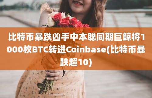 比特币暴跌凶手中本聪同期巨鲸将1000枚BTC转进Coinbase(比特币暴跌超10)