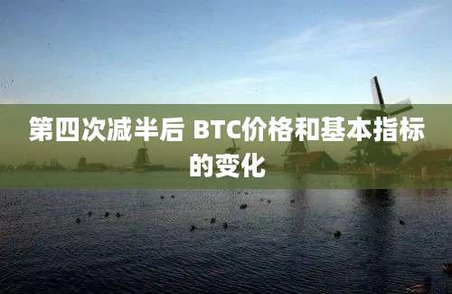 第四次减半后 BTC价格和基本指标的变化