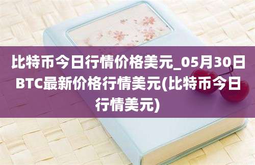 比特币今日行情价格美元_05月30日BTC最新价格行情美元(比特币今日行情美元)