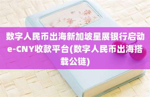 数字人民币出海新加坡星展银行启动e-CNY收款平台(数字人民币出海搭载公链)