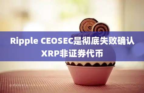 Ripple CEOSEC是彻底失败确认XRP非证券代币