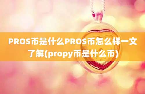 PROS币是什么PROS币怎么样一文了解(propy币是什么币)