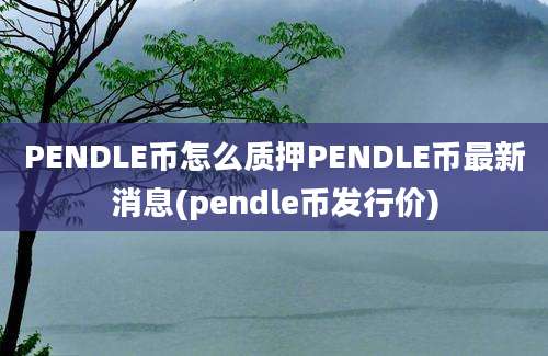 PENDLE币怎么质押PENDLE币最新消息(pendle币发行价)