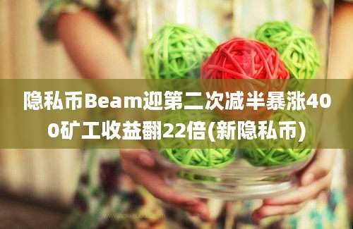 隐私币Beam迎第二次减半暴涨400矿工收益翻22倍(新隐私币)