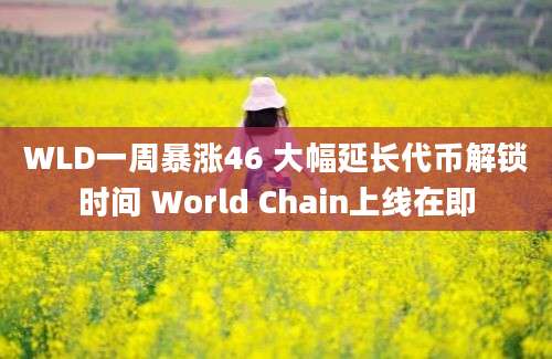 WLD一周暴涨46 大幅延长代币解锁时间 World Chain上线在即