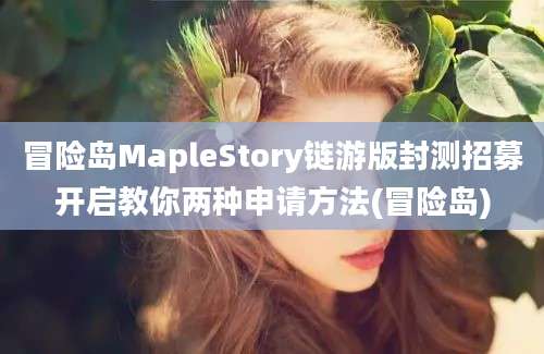 冒险岛MapleStory链游版封测招募开启教你两种申请方法(冒险岛)