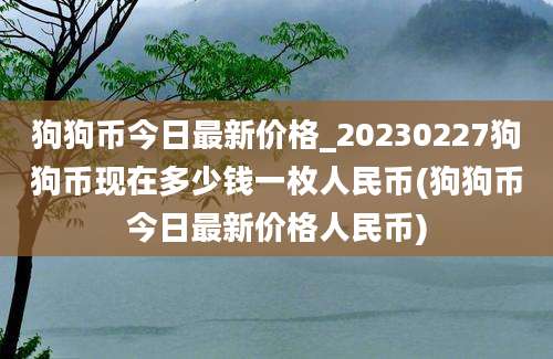 狗狗币今日最新价格_20230227狗狗币现在多少钱一枚人民币(狗狗币今日最新价格人民币)