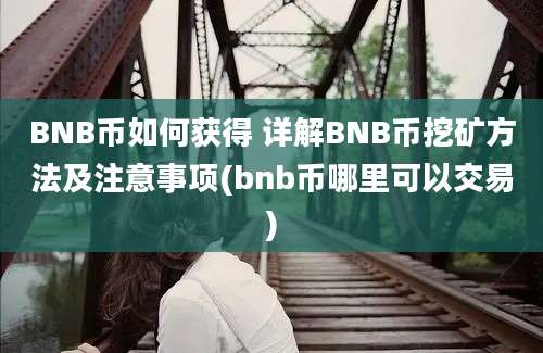 BNB币如何获得 详解BNB币挖矿方法及注意事项(bnb币哪里可以交易)