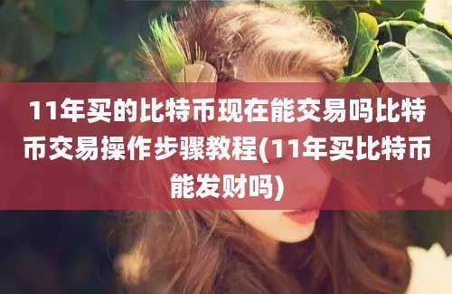 11年买的比特币现在能交易吗比特币交易操作步骤教程(11年买比特币能发财吗)