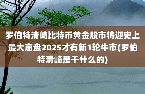 罗伯特清崎比特币黄金股市将迎史上最大崩盘2025才有新1轮牛市(罗伯特清崎是干什么的)