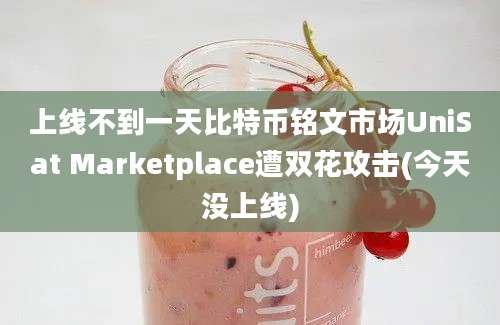 上线不到一天比特币铭文市场UniSat Marketplace遭双花攻击(今天没上线)