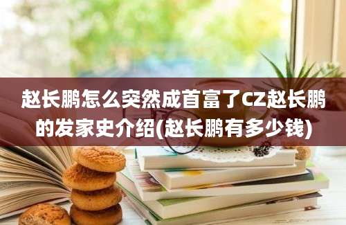 赵长鹏怎么突然成首富了CZ赵长鹏的发家史介绍(赵长鹏有多少钱)