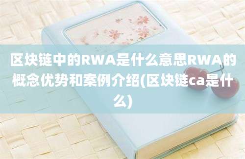 区块链中的RWA是什么意思RWA的概念优势和案例介绍(区块链ca是什么)