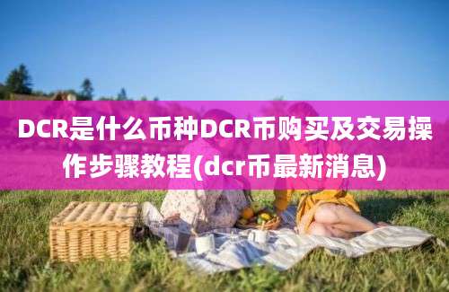 DCR是什么币种DCR币购买及交易操作步骤教程(dcr币最新消息)