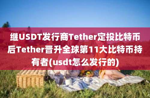 继USDT发行商Tether定投比特币后Tether晋升全球第11大比特币持有者(usdt怎么发行的)