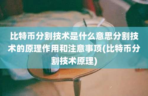 比特币分割技术是什么意思分割技术的原理作用和注意事项(比特币分割技术原理)