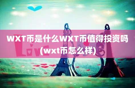 WXT币是什么WXT币值得投资吗(wxt币怎么样)