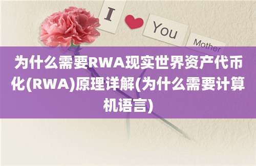 为什么需要RWA现实世界资产代币化(RWA)原理详解(为什么需要计算机语言)