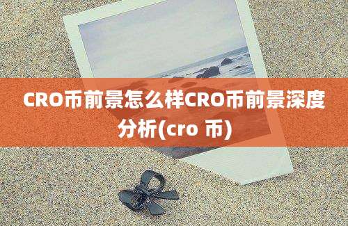 CRO币前景怎么样CRO币前景深度分析(cro 币)