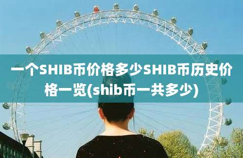 一个SHIB币价格多少SHIB币历史价格一览(shib币一共多少)