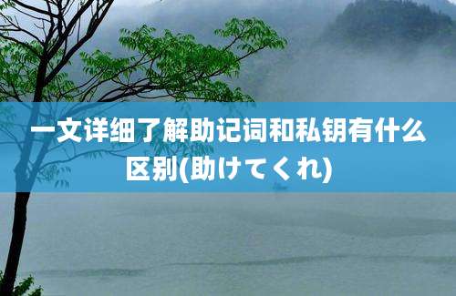 一文详细了解助记词和私钥有什么区别(助けてくれ)