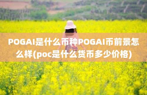 POGAI是什么币种POGAI币前景怎么样(poc是什么货币多少价格)