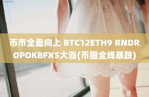 币市全盘向上 BTC12ETH9 RNDROPOKBFXS大涨(币圈全线暴跌)