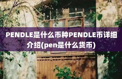 PENDLE是什么币种PENDLE币详细介绍(pen是什么货币)