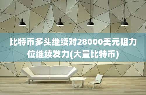 比特币多头继续对28000美元阻力位继续发力(大量比特币)