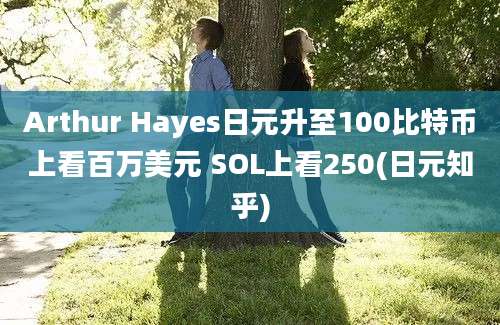 Arthur Hayes日元升至100比特币上看百万美元 SOL上看250(日元知乎)