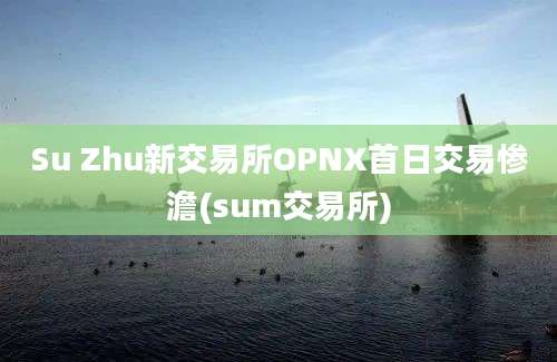 Su Zhu新交易所OPNX首日交易惨澹(sum交易所)