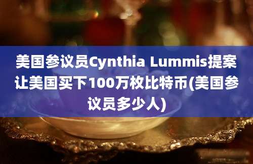 美国参议员Cynthia Lummis提案让美国买下100万枚比特币(美国参议员多少人)