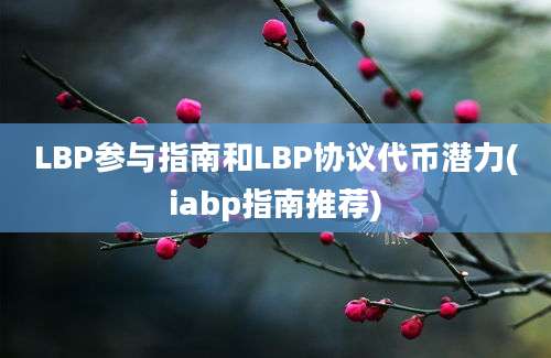 LBP参与指南和LBP协议代币潜力(iabp指南推荐)