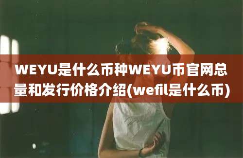 WEYU是什么币种WEYU币官网总量和发行价格介绍(wefil是什么币)