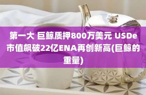 第一大 巨鲸质押800万美元 USDe市值飙破22亿ENA再创新高(巨鲸的重量)