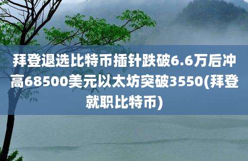 拜登退选比特币插针跌破6.6万后冲高68500美元以太坊突破3550(拜登就职比特币)