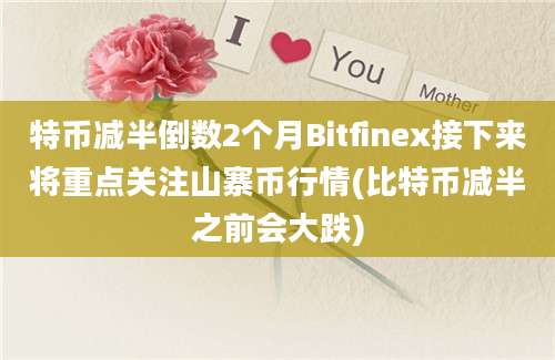 特币减半倒数2个月Bitfinex接下来将重点关注山寨币行情(比特币减半之前会大跌)